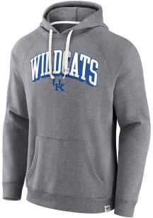 Kentucky Wildcats Mens Charcoal True Classics Fleece Applique Long Sleeve Hoodie