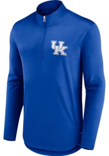 Kentucky Wildcats Mens Blue Poly Fanwear Long Sleeve 1/4 Zip Pullover