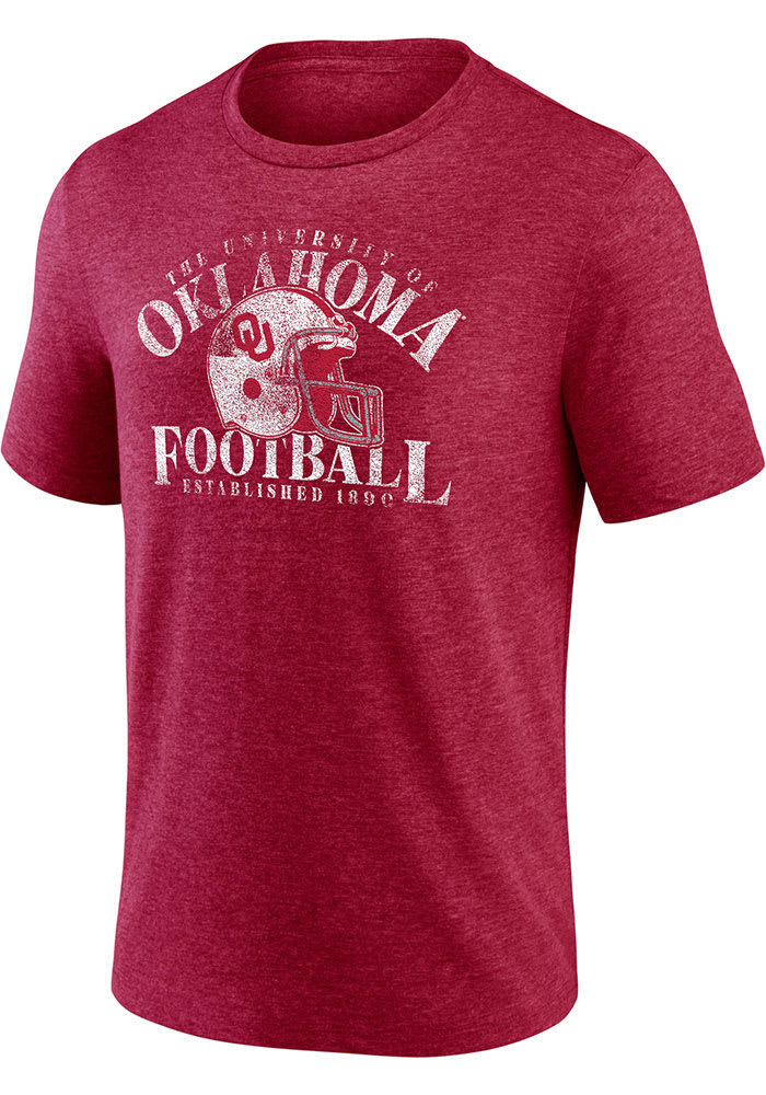 Oklahoma Sooners Crimson The Goods Triblend Short Sleeve Fashion T Shirt