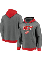 Detroit Red Wings Mens Grey True Classics Colorblock Fashion Hood