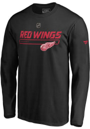 Detroit Red Wings Black Authentic Pro Prime Long Sleeve T Shirt