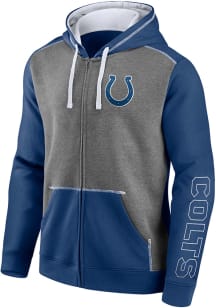Indianapolis Colts Mens Blue Blocked Long Sleeve Zip