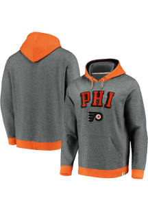 Philadelphia Flyers Mens Grey True Classics Colorblock Fashion Hood