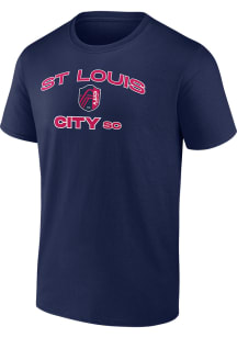 St Louis City SC Navy Blue Heart And Soul Short Sleeve T Shirt