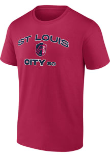 St Louis City SC Red HEART AND SOUL Short Sleeve T Shirt