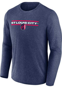 St Louis City SC Navy Blue STRIPED TEAM Long Sleeve T-Shirt