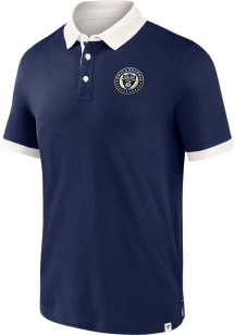 Philadelphia Union Mens Navy Blue SECOND PERIOD Short Sleeve Polo