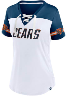 Chicago Bears Womens Dueling Fashion Football Jersey - White