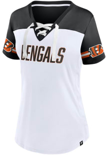Cincinnati Bengals Womens Dueling Fashion Football Jersey - White