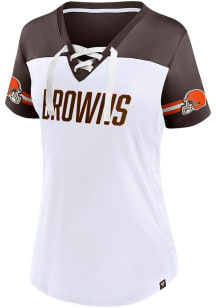 Cleveland Browns Womens Dueling Fashion Football Jersey - White