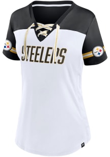 Pittsburgh Steelers Womens Dueling Fashion Football Jersey - White