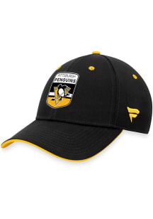 Pittsburgh Penguins Mens Black 2023 Authentic Pro Draft Stretch Flex Hat