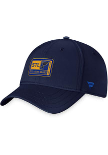 St Louis Blues Mens Navy Blue 2023 Authentic Pro Training Flex Hat