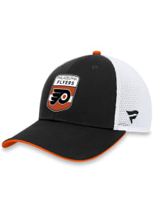 Philadelphia Flyers 2023 Authentic Pro Draft Trucker Adjustable Hat - Black