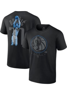 Luka Doncic  Dallas Mavericks Black  Cotton Short Sleeve T Shirt