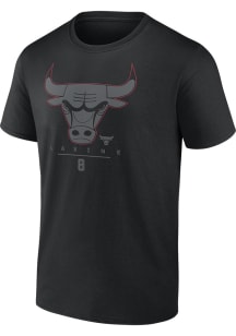Zach LaVine Chicago Bulls Black Cotton Short Sleeve Player T Shirt