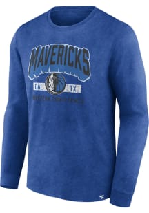 Dallas Mavericks Blue Washed Long Sleeve T Shirt