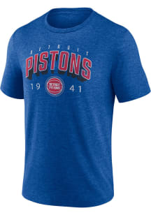 Detroit Pistons Blue Tri-Blend Short Sleeve Fashion T Shirt