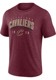 Cleveland Cavaliers Maroon Tri-Blend Short Sleeve Fashion T Shirt