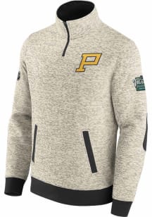 Pittsburgh Penguins Mens Oatmeal WINTER CLASSIC MOCK NECK Long Sleeve 1/4 Zip Pullover