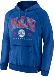 Philadelphia 76ers Mens Blue Washed Fashion Hood