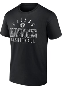 Dallas Mavericks Black Cotton Short Sleeve T Shirt