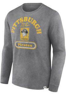 Pittsburgh Pirates Charcoal Snow Washed Biblend Long Sleeve T Shirt
