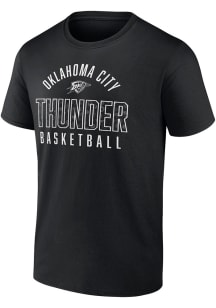Oklahoma City Thunder Black Cotton Short Sleeve T Shirt