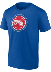 Detroit Pistons Blue Cotton Short Sleeve T Shirt