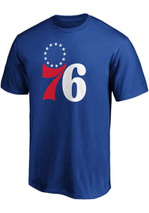 Philadelphia 76ers Blue Cotton Short Sleeve T Shirt