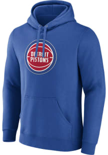 Detroit Pistons Mens Blue Fleece Long Sleeve Hoodie