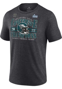 Philadelphia Eagles Grey 2022 Conference Champions Short Sleeve Fashion T Shirt