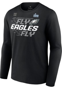 Philadelphia Eagles Black 2022 Conference Champions Long Sleeve T Shirt