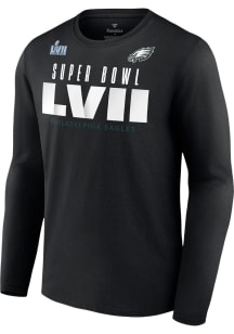 Philadelphia Eagles Black 2022 Super Bowl Bound Long Sleeve T Shirt