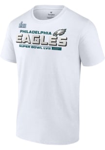 Philadelphia Eagles White 2022 Super Bowl Bound Short Sleeve T Shirt