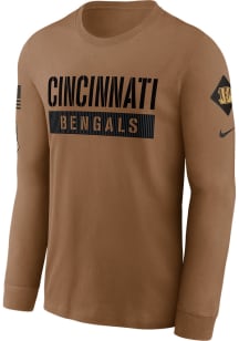Nike Cincinnati Bengals Brown Salute To Service Long Sleeve T Shirt