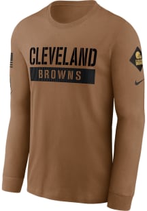 Nike Cleveland Browns Brown Salute To Service Long Sleeve T Shirt