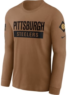 Nike Pittsburgh Steelers Brown Salute To Service Long Sleeve T Shirt