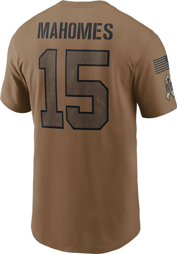 Patrick Mahomes Chiefs Salute To Service Short Sleeve Player T Shirt ...