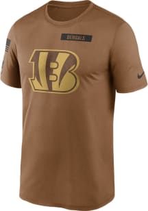Nike Cincinnati Bengals Brown Salute To Service Short Sleeve T Shirt