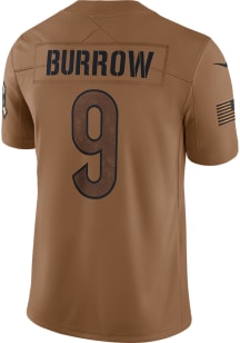 Joe Burrow Nike Cincinnati Bengals Mens Brown Salute To Service Limited Football Jersey