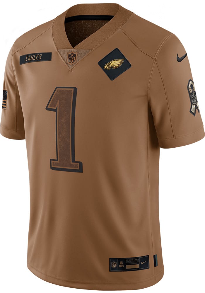 Youth Nike Jalen Hurts Gray Philadelphia Eagles Super Bowl LVII Patch Atmosphere Fashion Game Jersey Size: Medium