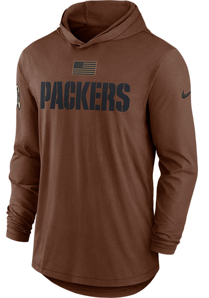 Green Bay Packers Nike 2023 Salute To Service Long Sleeve T-Shirt - Brown