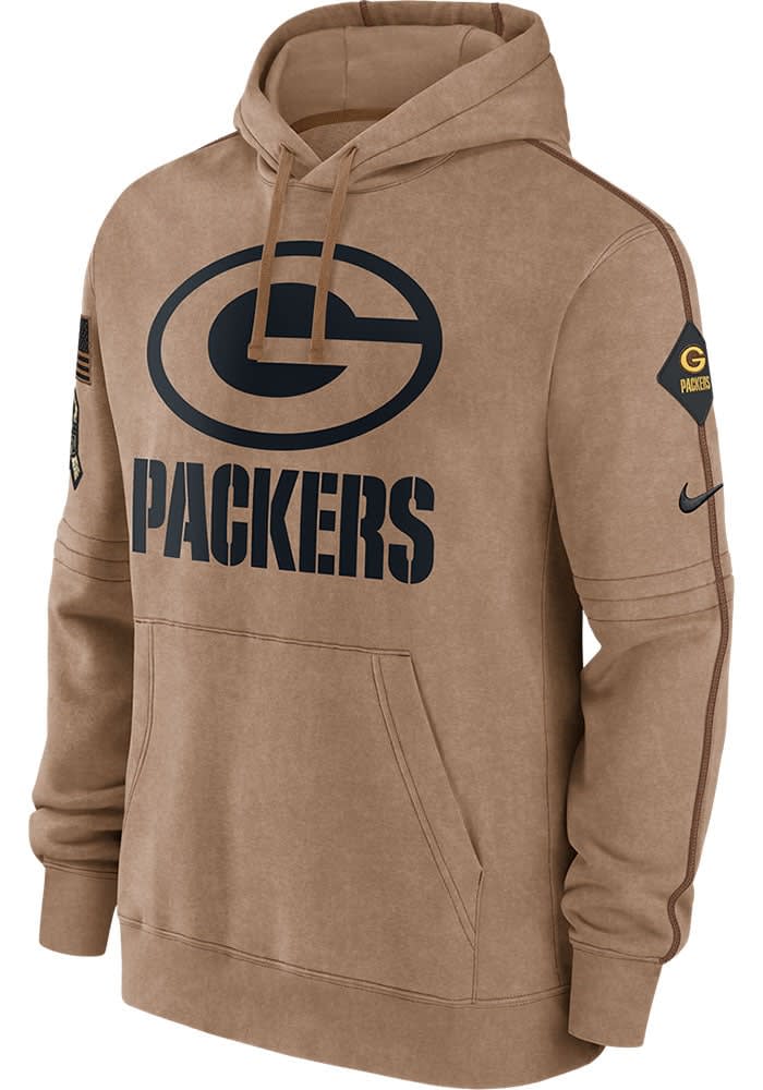 Nike Green Bay Packers Salute To Service Hoodie - Brown