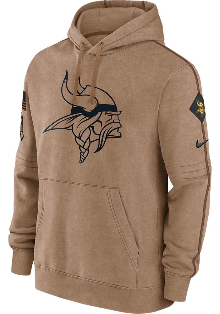 Men's Nike Brown Houston Texans 2023 Salute To Service Club Pullover Hoodie
