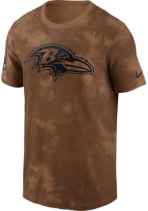 Nike Baltimore Ravens Brown Salute To Service Sideline Short Sleeve T Shirt