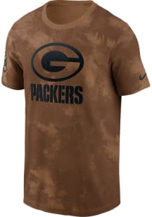 Nike Green Bay Packers Brown Salute To Service Sideline Short Sleeve T Shirt