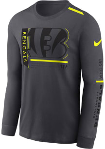 Nike Cincinnati Bengals Charcoal Volt Long Sleeve T Shirt