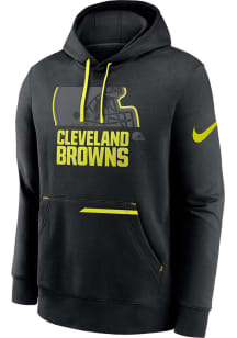 Nike Cleveland Browns Mens Black Volt Long Sleeve Hoodie