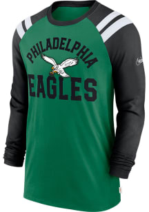 Nike Philadelphia Eagles Kelly Green Classic Arc Long Sleeve Fashion T Shirt